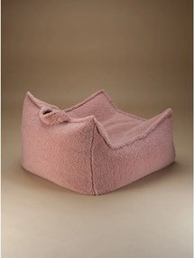 Pouf a sacco per bambini rosa con rivestimento in bouclé Chair – Wigiwama