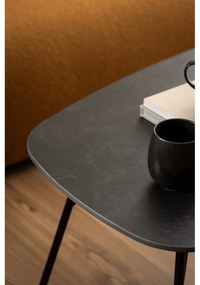 Tavolino nero con piano in ceramica 60x120 cm Caracas - Actona