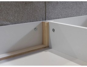 Letto matrimoniale beige imbottito con spazio contenitivo con griglia inclusa 160x200 cm Garance – Bobochic Paris