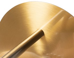 Applique da parete Art Déco oro e vetro opalino - Flore