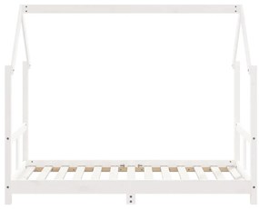 Giroletto per bambini bianco 80x160cm in legno massello di pino