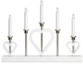 Markslöjd 705830 - Candelabro natalizio MELISSA 5xE10/3W/230V bianco