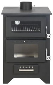 Stufa A Legna Con Forno Silvia Nera 14,6 Kw L50,5xp58,5xh90,5