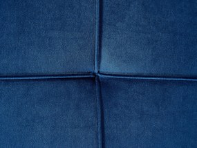 Chaise longue sinistra velluto blu e azzurro GONESSE Beliani