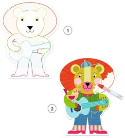 Disegni da colorare magici - Animali felici