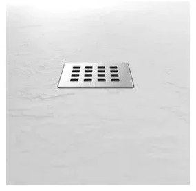 Piatto doccia su misura 90x120 Karen in resina bianco effetto pietra