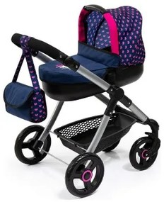 Carrozzina per Bambole Reig Stule Pram Blu Marino 63 cm