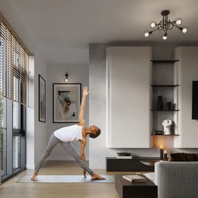 Sollux SL.1119 - Lampadario a stelo BELUCI 5xE14/40W/230V nero