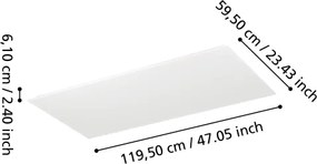 Eglo 902303-LED Pannello a montaggio superficiale dimmerabile MORADILLO-R LED/35,5W/230V 120x60cm bianco + telecomando