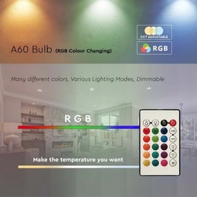 Lampadina LED RGB dimmerabile A60 E27/8,5W/230V 4000K + telecomando