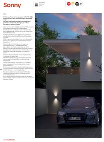 Redo 90635 - Lampada LED da esterno SONNY 2xLED/5W/230V 2200/3000/4000K IP54 bianco