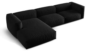 Divano angolare modulare nero (angolo sinistro) Martina - Micadoni Home