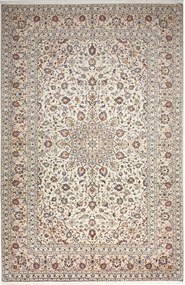Kashan Tappeto 200x300 Beige (Iran) Annodato A Mano