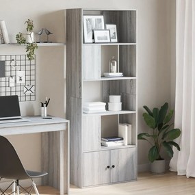 Libreria Grigio Sonoma 70x36x189 Cm İn Legno Multistrato /