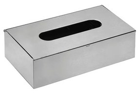 Dispenser per fazzoletti di carta in acciaio inox/cromo opaco