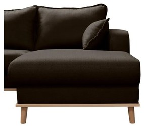 Divano angolare nero (angolo destro) Beata - Ropez