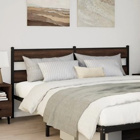 Testiera Rovere Marrone 200 Cm İn Acciaio E Truciolato /