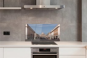 Pannello paraschizzi cucina Le strade del Duomo di Roma 100x50 cm