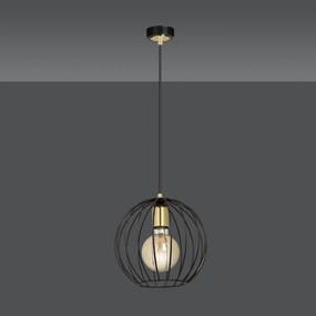Sospensione Contemporanea Omoikane Acciaio Nero 1 Luce E27 Ip20