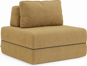 Rift poltrona letto con materasso alto 24 cm e memory foam - schienale mobile e tessuto smacchiabile T31