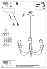 Lampadario PICCOLO 5xE27/60W/230V