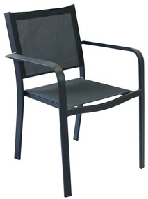 SPLENDOR - poltrona da giardino in alluminio e textilene impilabile