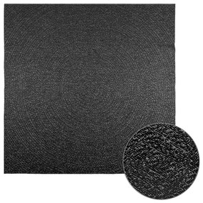 Tappeto Zızur Antracite 200x200 Cm Aspetto Iuta Interni Esterni /