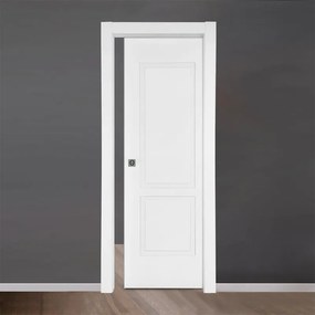 Porta interna scorrevole Febe in MDF laccato colore bianco, L 70 x H 210 cm, apertura reversibile