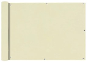 Paravento Da Balcone İn Tessuto Oxford 75x600 Cm Crema /