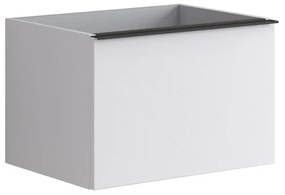 Mobile da bagno sotto lavabo Pixel plain bianco laccato L 60 x H 40 x P 45.5 cm 2 cassetti, lavabo non incluso