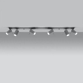 Lampada da Soffitto 6xGU10 RING 6L Orientabile in Acciaio