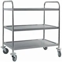 Carrello di servizio acciaio inox 3 piani cm 81x50x86 RS0399