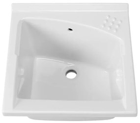 Lavatoio in ceramica 61x61 cm ad incasso per mobile modello Revine