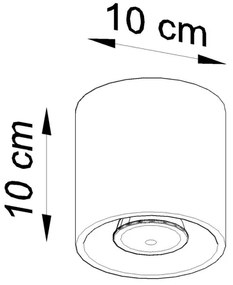 Sollux SL.0016 - Faretto ORBIS 1 1xGU10/10W/230V nero