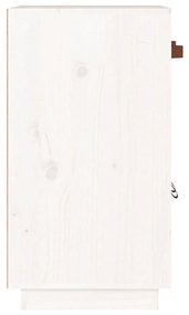 Credenza bianca 65,5x40x75 cm in legno massello di pino