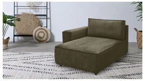 Modulo divano in velluto a coste verde chiaro, angolo sinistro Nihad modular - Bobochic Paris