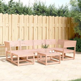 Set divani da giardino 6 pz in legno massello di douglas