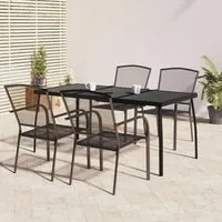 Set da Pranzo da Giardino 5 pz in Acciaio Antracite 3187972