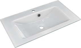Madeo L 81 x P 46 cm in vetro bianco