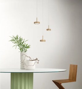 Ondaluce - Lampada a sospensione LED su cavo NINA LED/20W/230V Ø 19 cm oro