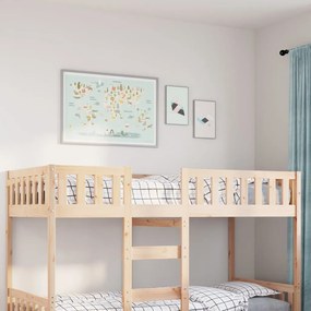 Letto Per Bambini Senza Materasso 90x190 Cm Legno Massello Pino /