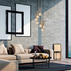 Lampadario nero/dorato ø 40 cm Tempo – Opviq lights