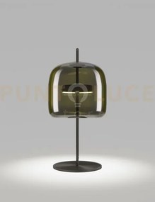 Jube lampada da tavolo p verde antico trasparente nero opaco 2 l341...