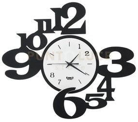 Orologio da parete di design a chiasmo king nero e bianco