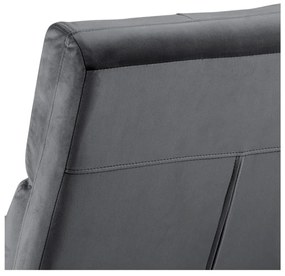 Poltrona grigia con rivestimento in velluto Alba – Actona