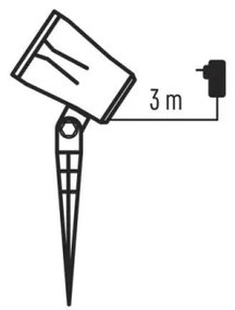 Proiettore LED natalizio da esterno LED/3,6W/230V IP44 bianco freddo