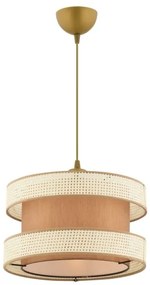 Lampadario a cavo HALO 1xE27/60W/230V marrone/crema