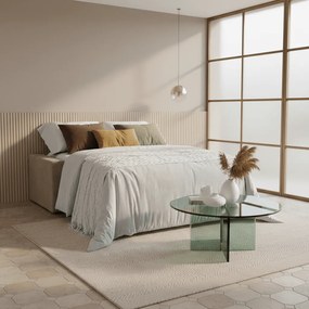 Diomede Divano letto matrimoniale in velluto easy clean sfoderabile - design moderno e comfort in T35 beige