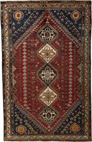Shiraz Tappeto persiano 270 x 170 Rosso (Iran) Annodato A Mano
