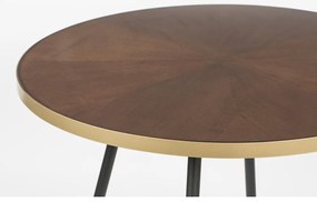 Tavolo da pranzo rotondo con piano in noce ø 91 cm Denise - White Label